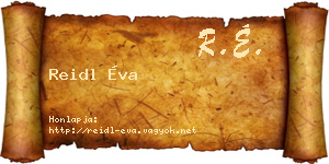 Reidl Éva névjegykártya